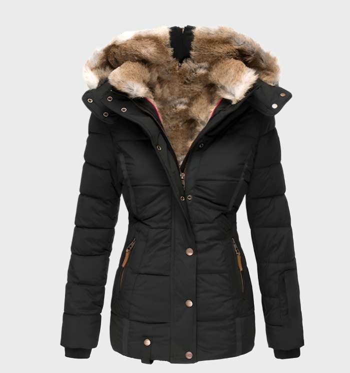 Damska kurtka zimowa Slim Fit z kapturem