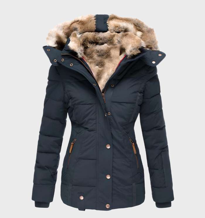 Damska kurtka zimowa Slim Fit z kapturem