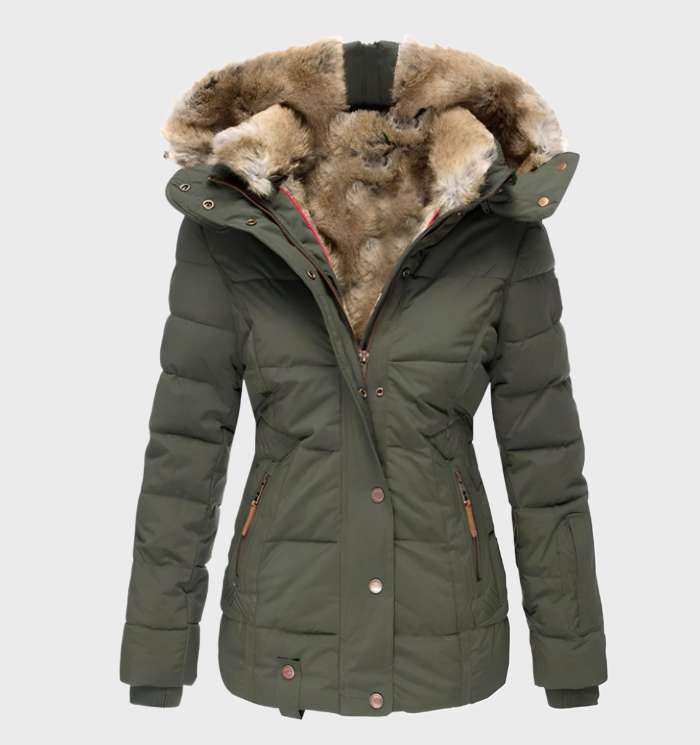 Damska kurtka zimowa Slim Fit z kapturem